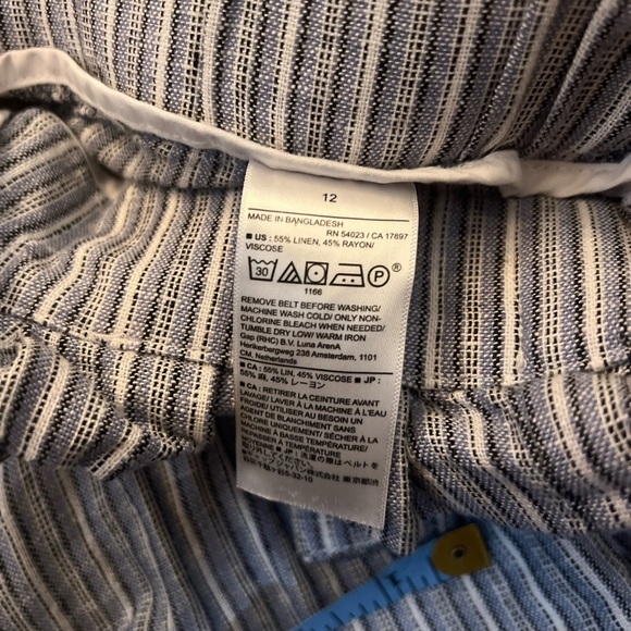 Banana Republic (outlet) paper bag style shorts 12 linen blend - Picture 8 of 8